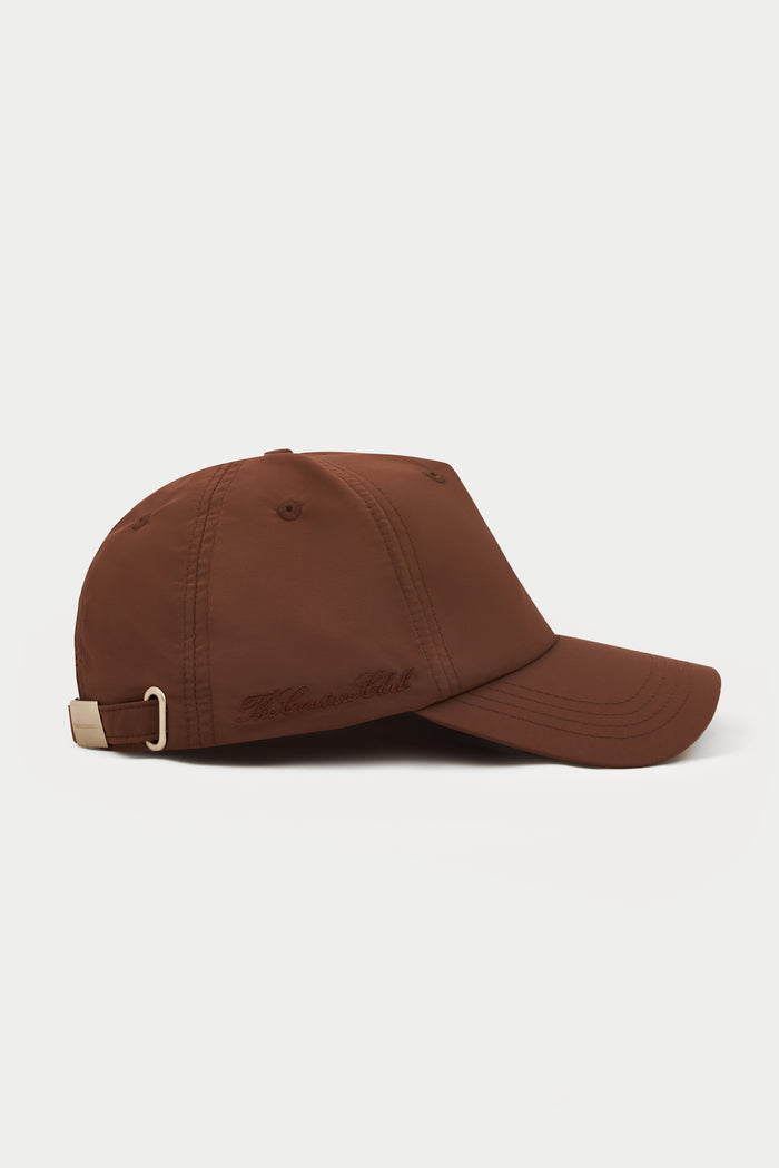 5 PANEL NYLON CAP - BROWN