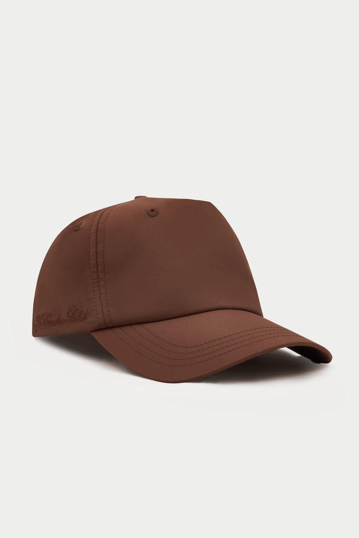 5 PANEL NYLON CAP - BROWN