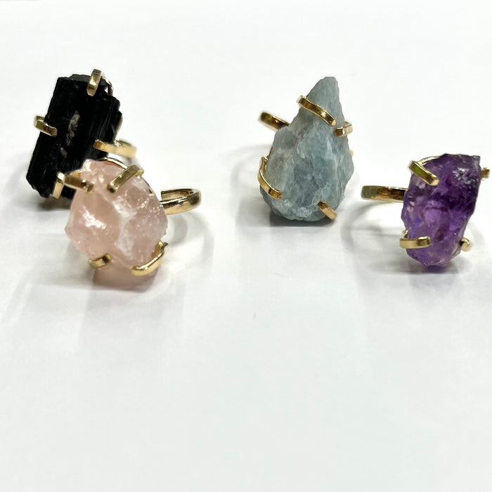 Single Band Crystal Ring