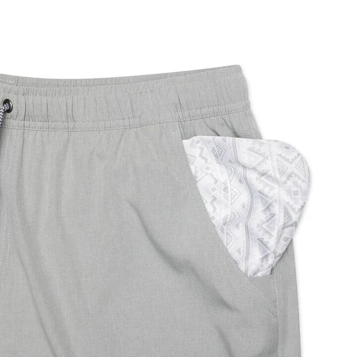 Athletic Shorts - Light Grey Aztec