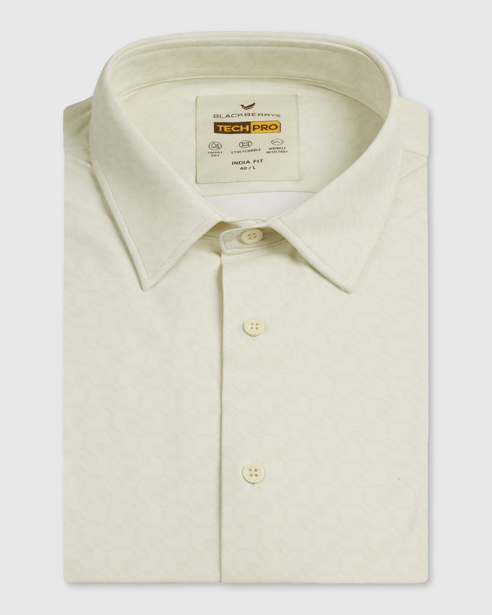 Beige TechPro Printed Shirt - Graph