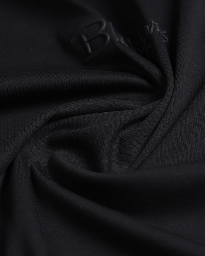 Black Crew Neck Solid T-Shirt - Toss