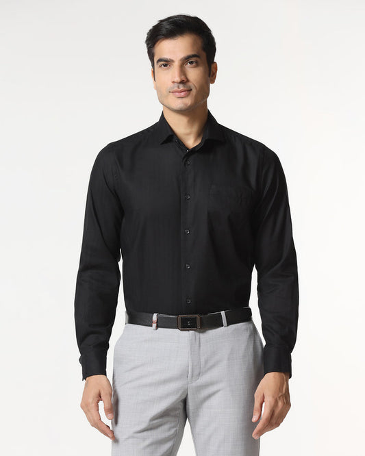 Black Non Iron Stripe Shirt - Cooper