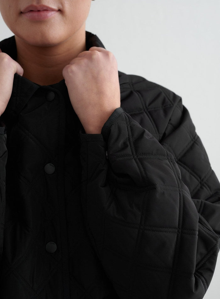 Black Quilted Femme Jacket