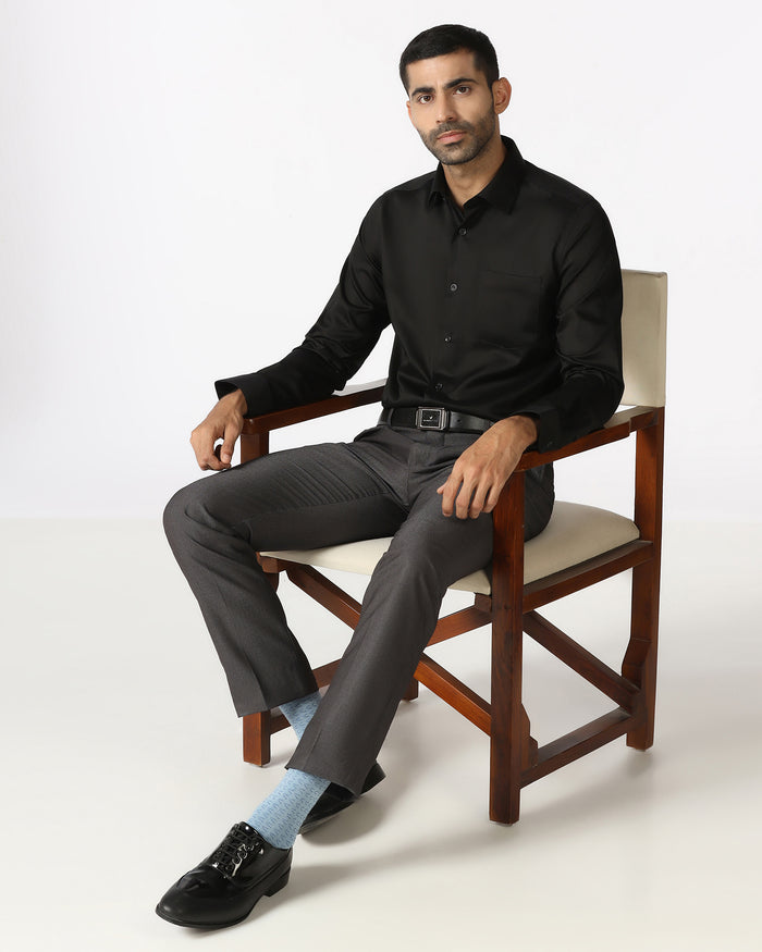 Black Solid Shirt - Dawn