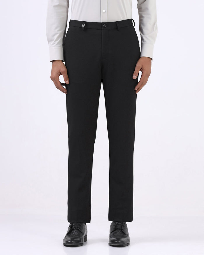 Black Solid Trouser - Hender