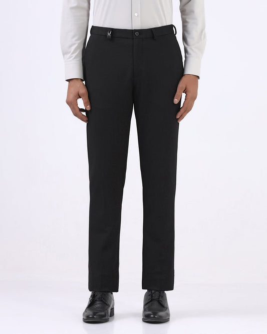 Black Solid Trouser - Hender