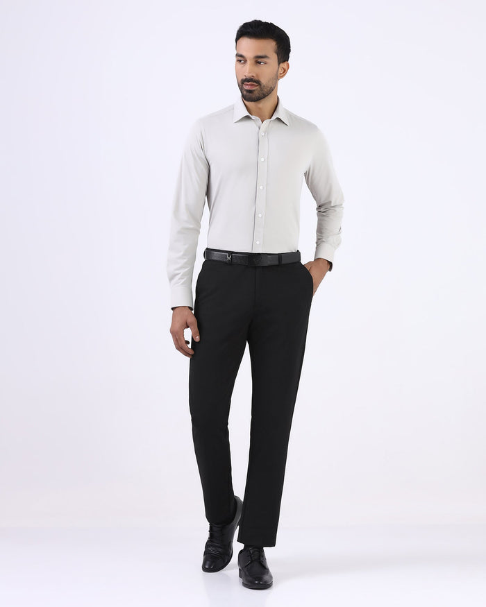Black Solid Trouser - Hender