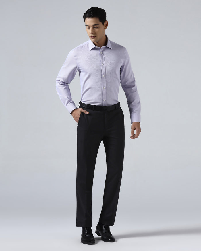 Black Solid Trouser - Liano