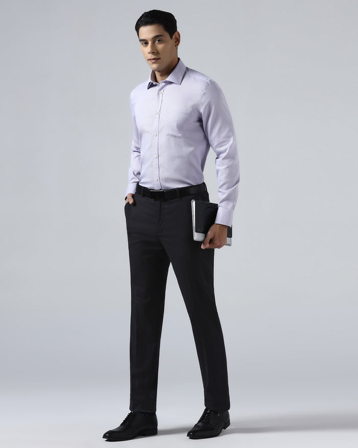 Black Solid Trouser - Liano