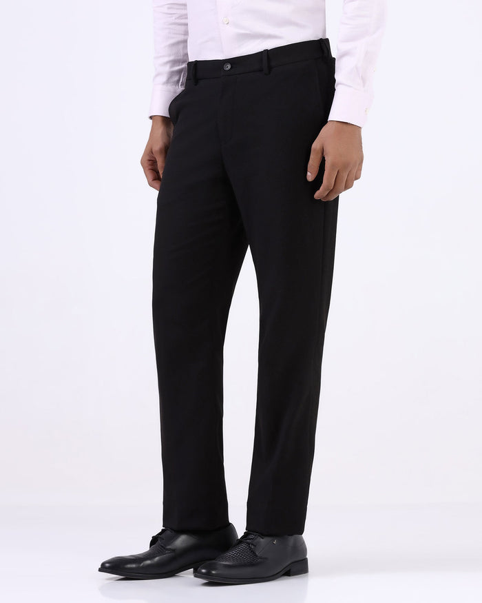 Black Techno Waist Textured Trouser - Billy