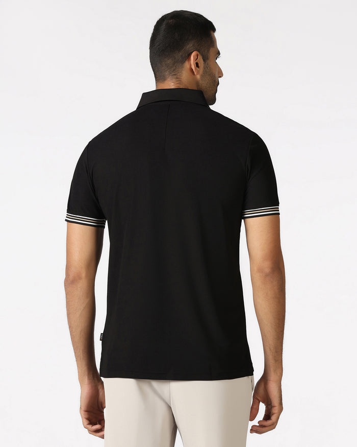 Black TechPro Solid Polo - Logan