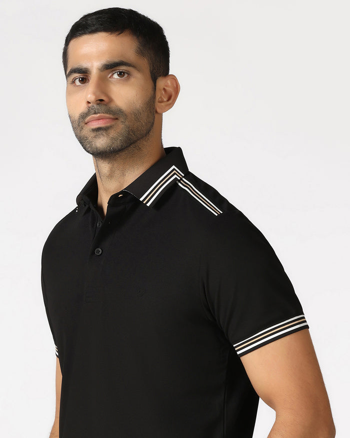 Black TechPro Solid Polo - Logan