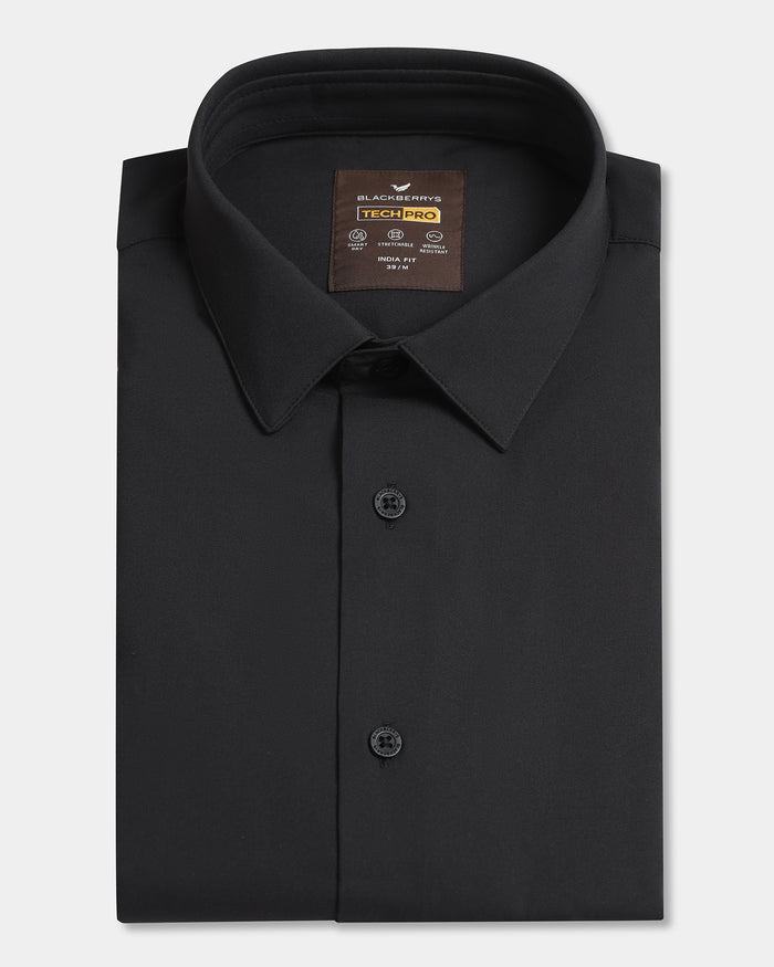 Black Techpro Solid Shirt - Shephard