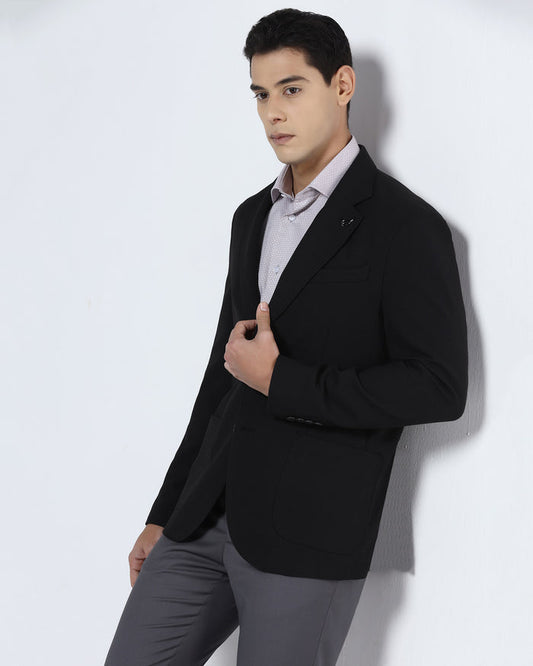 Black Textured Blazer - Wilson