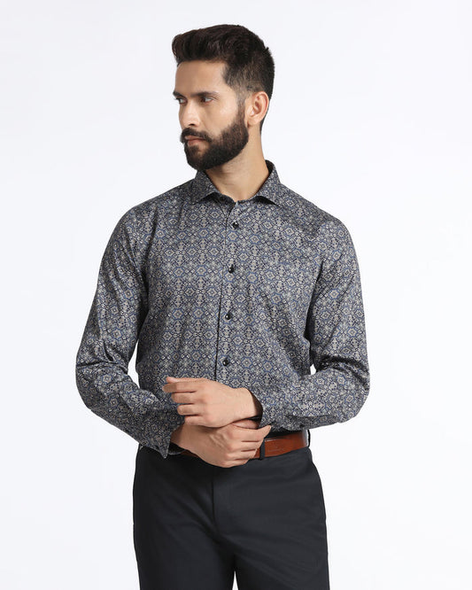 Blue Printed Shirt - Royce