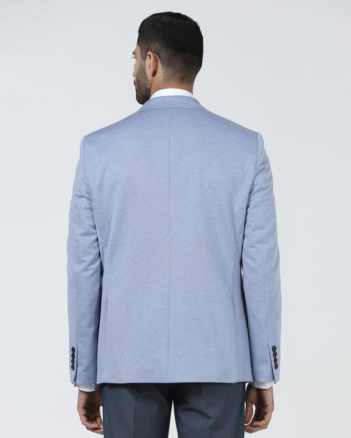 Blue Textured Blazer - Declan