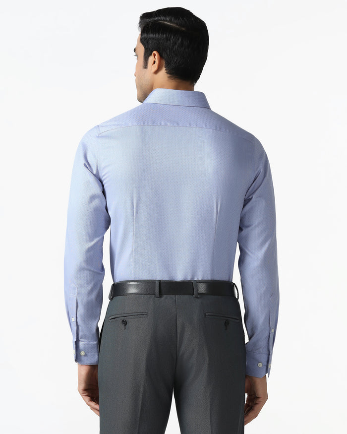 Blue Non Iron Textured Shirt - Relate