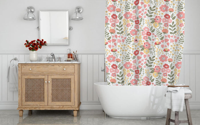 Shower Curtain Boho Floral, Boho Bathroom Decor & Accessories | Pippa + June