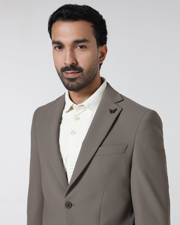 Brown TechPro Textured Blazer - Rodrygo