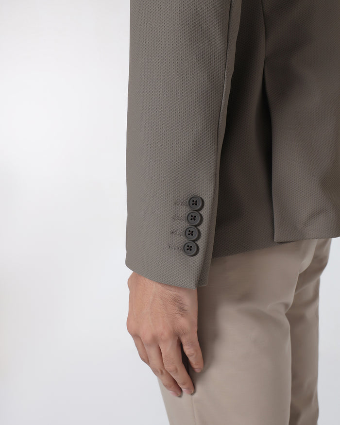 Brown TechPro Textured Blazer - Rodrygo