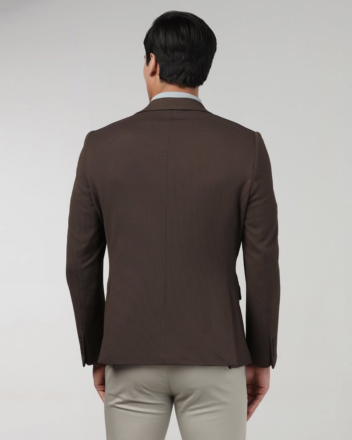 Brown Textured Blazer - Chris