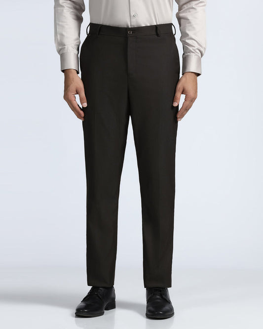 Brown Textured Trouser - Alan