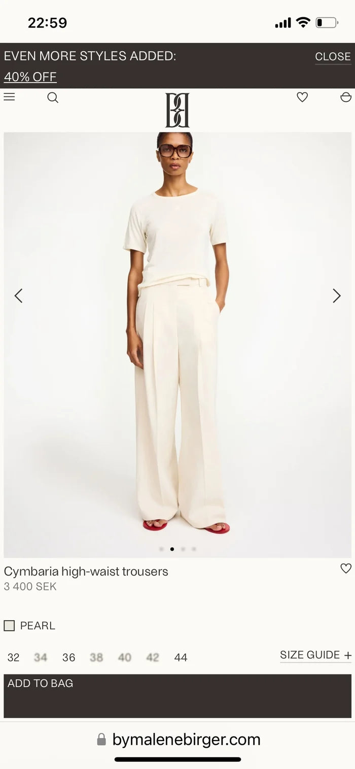 By Malene Birger Cymbaria-kostymbyxor NWT