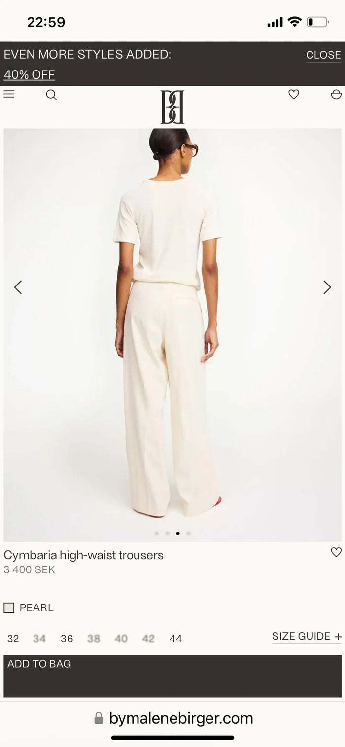 By Malene Birger Cymbaria-kostymbyxor NWT