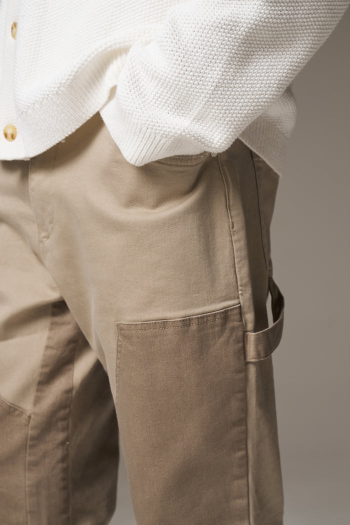 CANVAS CARPENTER TROUSER - BEIGE