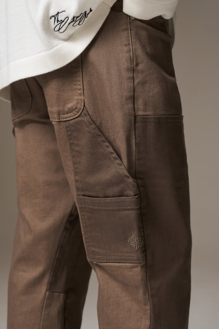CANVAS CARPENTER TROUSER - BROWN