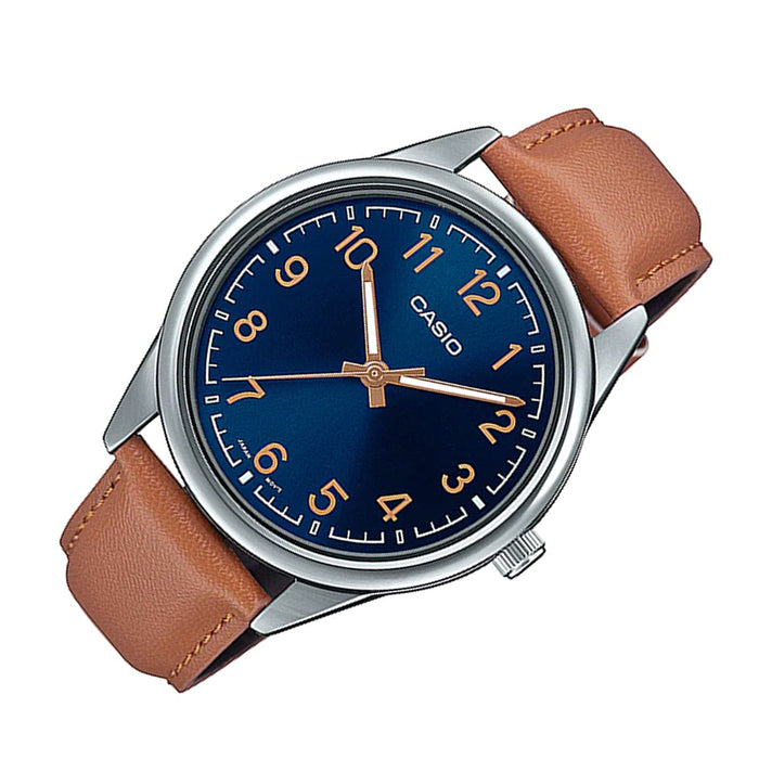 Casio MTP-V005L-2B4 Brown Leather Strap Watch for Men-Watch Portal Philippines