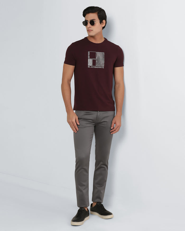 Charcoal Bleed Zero Slim Fit Jeans - Abto