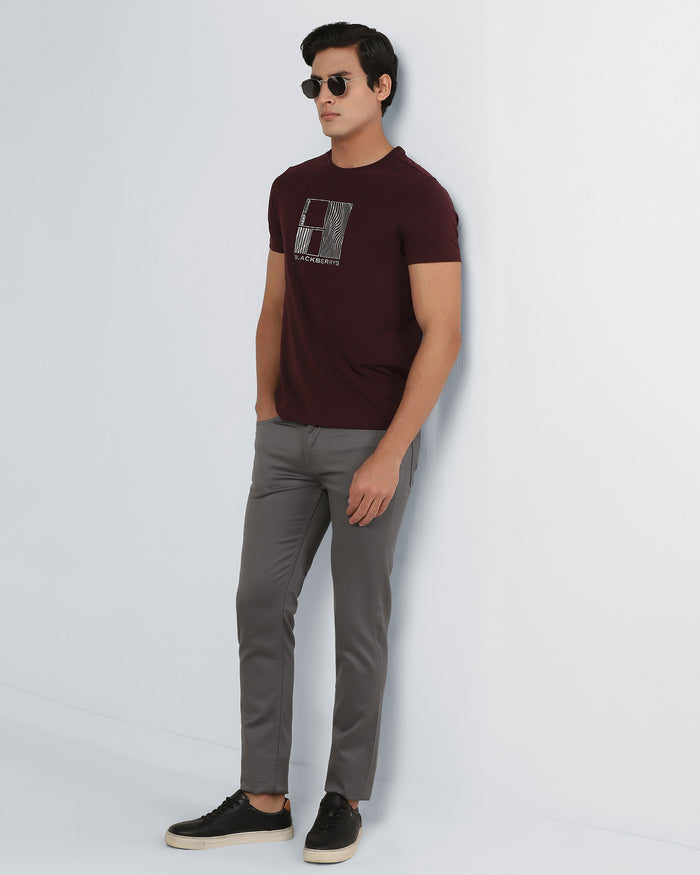 Charcoal Bleed Zero Slim Fit Jeans - Abto