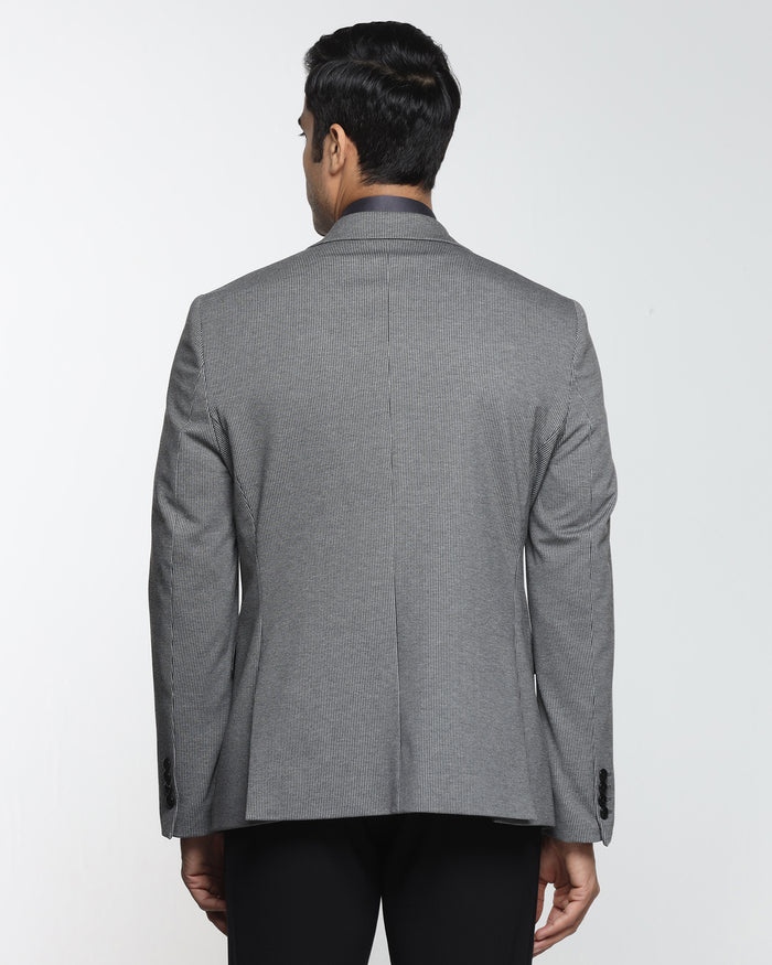 Charcoal Textured Blazer - Artura