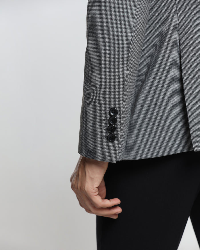 Charcoal Textured Blazer - Artura