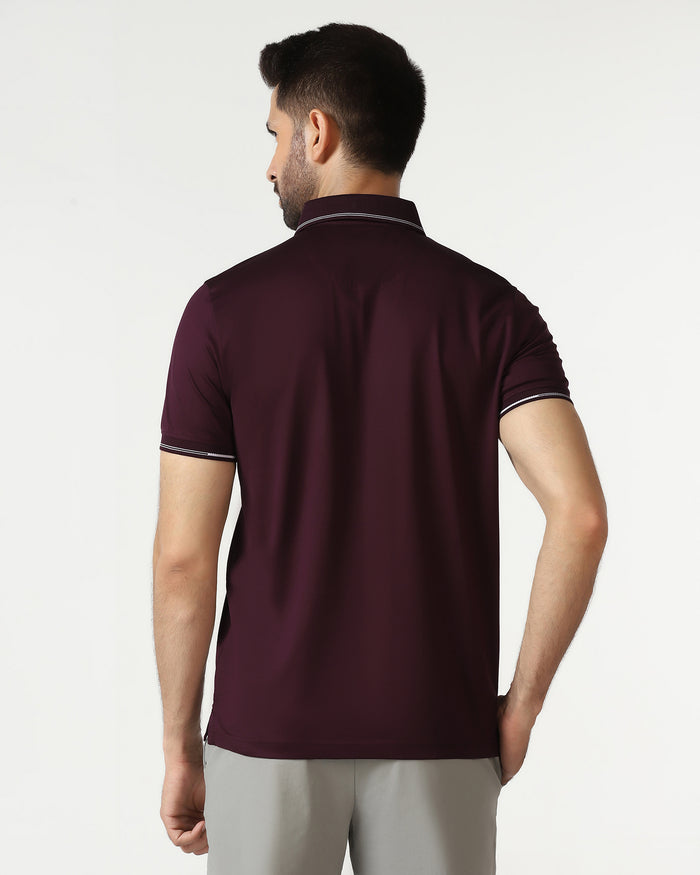 Cherry Lacqueruer Solid Polo - Mond
