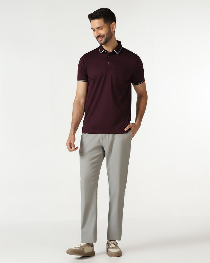 Cherry Lacqueruer Solid Polo - Mond