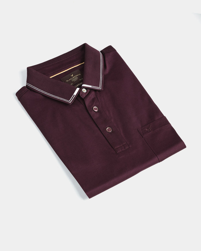 Cherry Lacqueruer Solid Polo - Mond