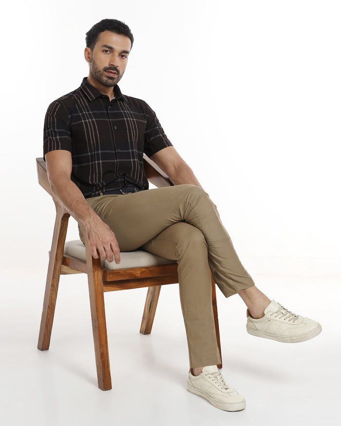 Chocolate Sauce Half Sleeve TechPro Check Shirt - Glen