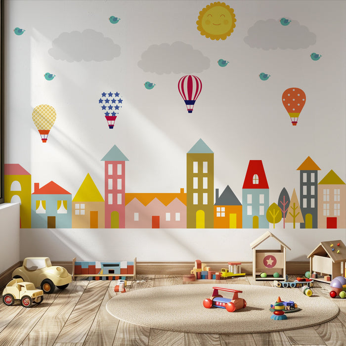 Kids Wall Decals City Scene, Wall Decals Kids, Wall Stickers, Kids Wall Art, Nursery Wall Decor, Baby Wall Decor, Made in Canada | Pippa + June