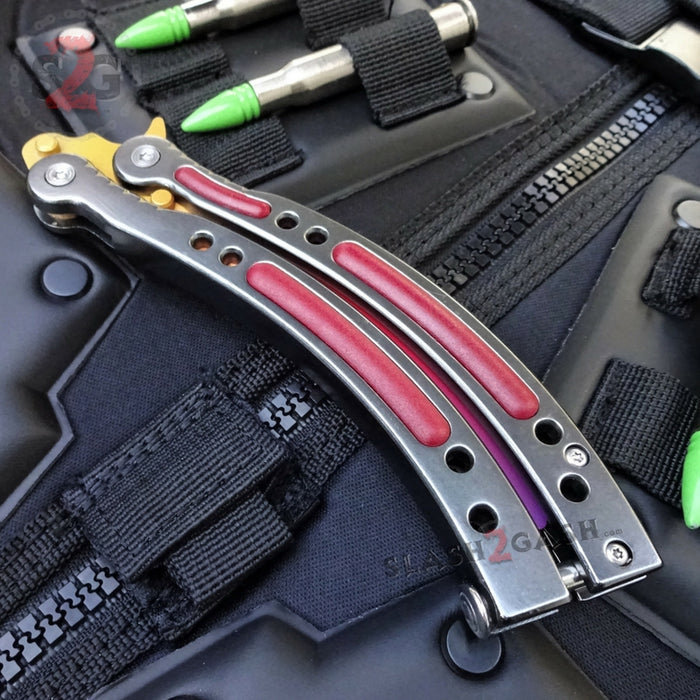 CSGO Fade Butterfly Knife TRAINER Dull Spring Latch PRACTICE Balisong