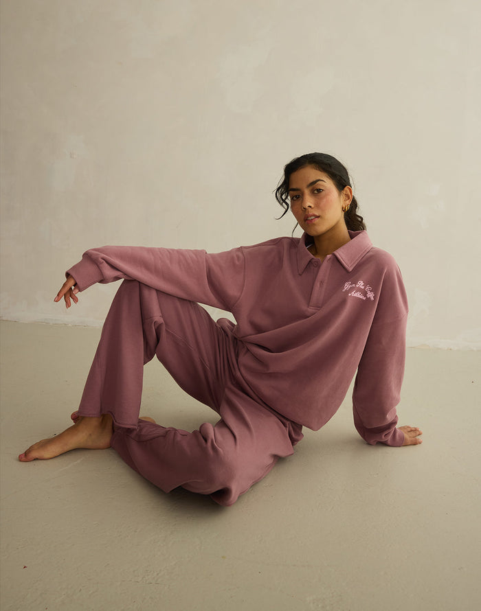 Daily Collared Sweatshirt in Terra Rose