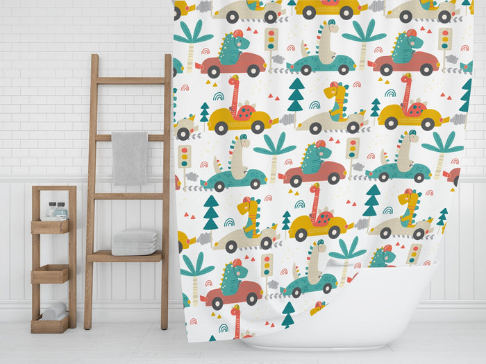Boys Shower Curtain Dinosaurs, Boys Bathroom Decor & Accessories | Pippa + June