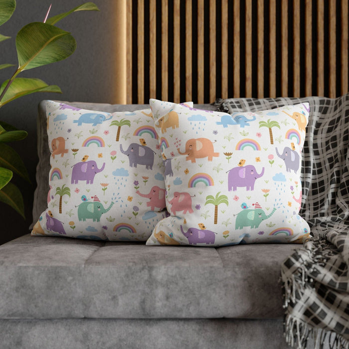 Girls Throw Pillow Jungle Elephants, Girls Accent Pillows and Cushions, Girls Bedding | Pippa + June