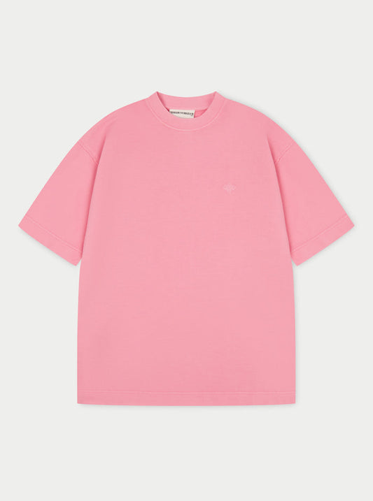 EMBLEM OVERSIZED T-SHIRT - PINK
