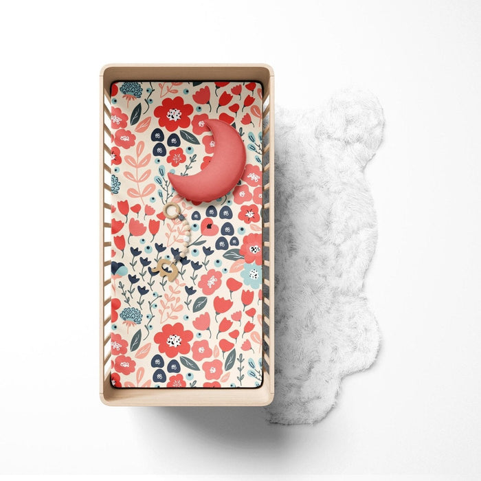 Modern Baby Crib Sheet Floral, Baby Bedding, Big Girl Bedding, Modern Nursery Decor, Made in the US | Pippa + June