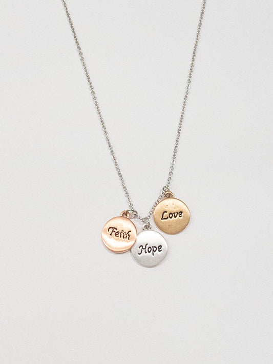 Faith, Hope, Love Necklace