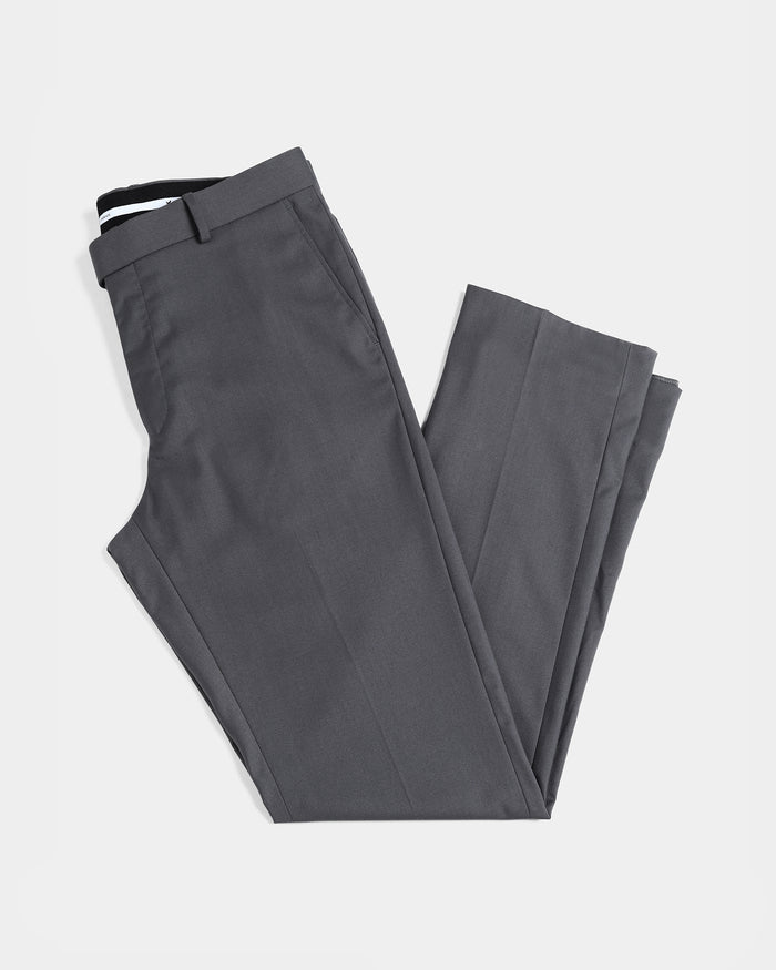 Grey Solid Trouser - Liano