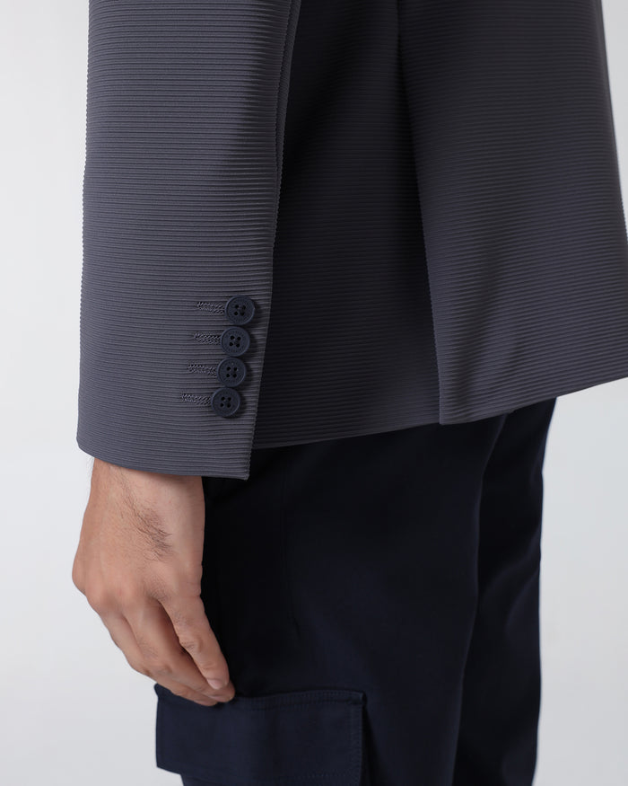 Grey TechPro Stripe Blazer - Siesta